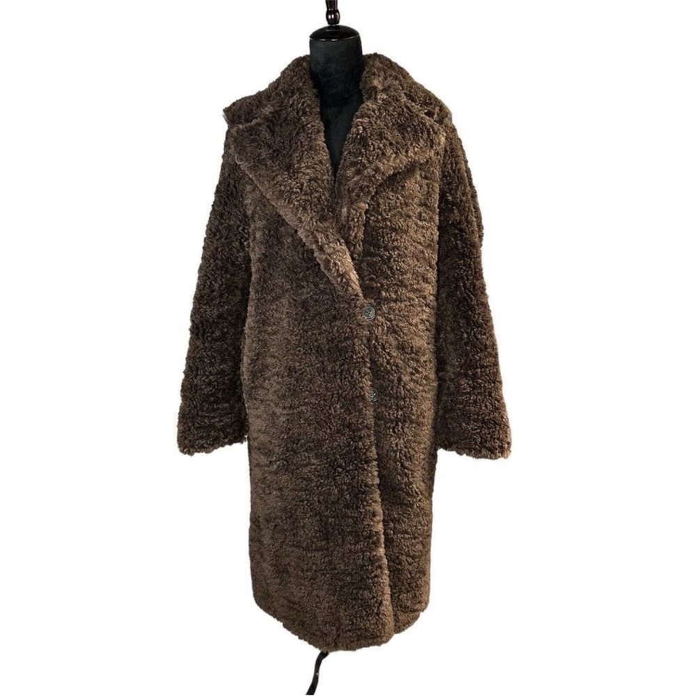 Banana Republic 🐻Teddy Coat Dark Brown Small EUC❤️ - Picture 6 of 16
